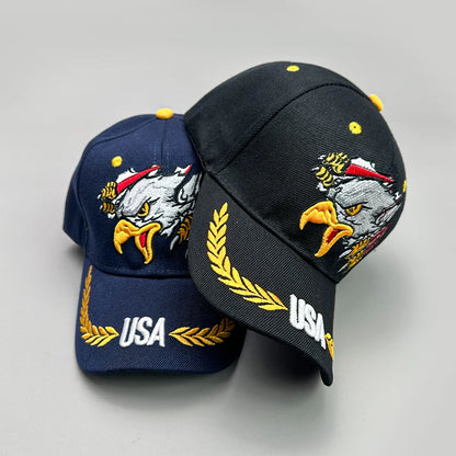 Ear of Wheat Eagle Embroidery Baseball Hats Men Women