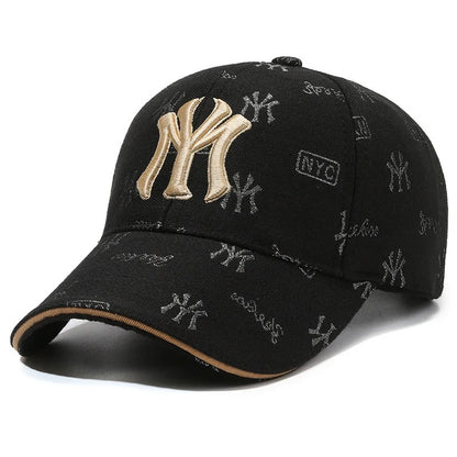 Unisex MY Letter Embroidery Baseball Caps Spring and Autumn