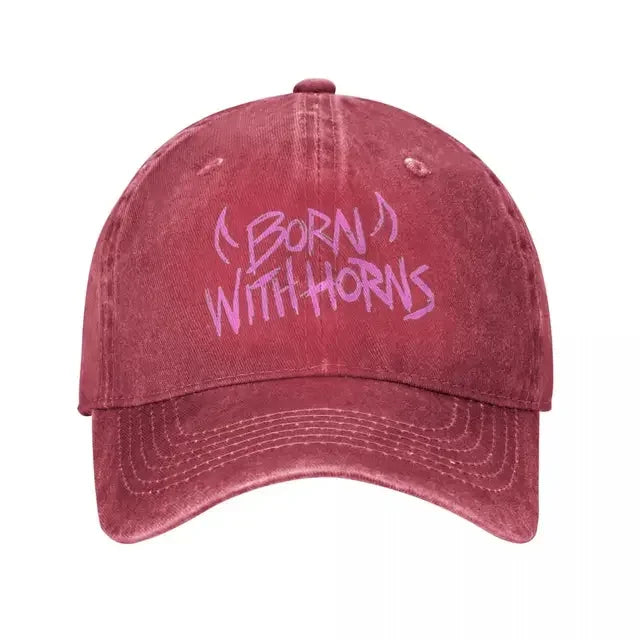 Born With Horns Outfits Men Women Baseball Cap