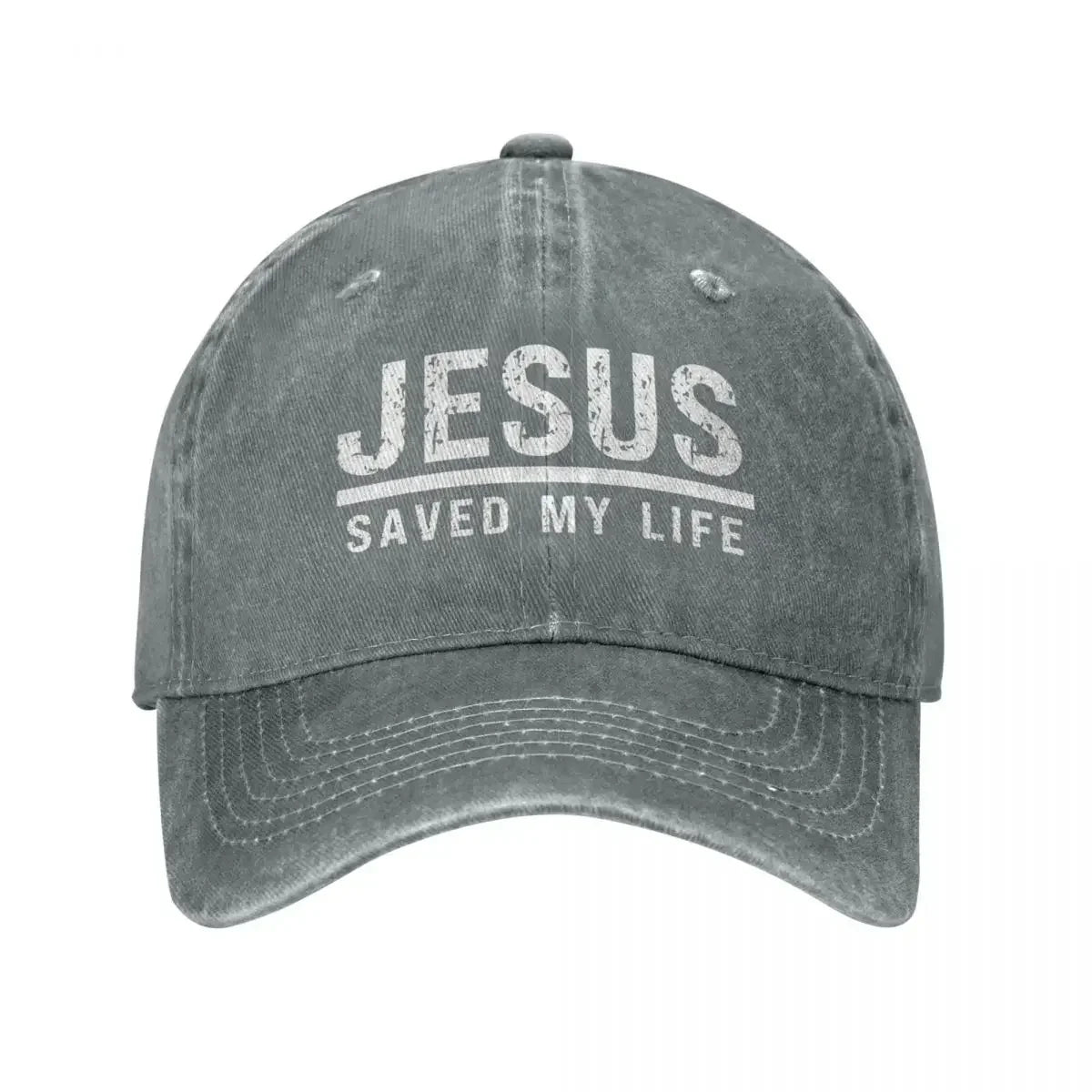 Casual Washed Jesus Saved My Life Ponytail Baseball Cap Dad Spring Summer