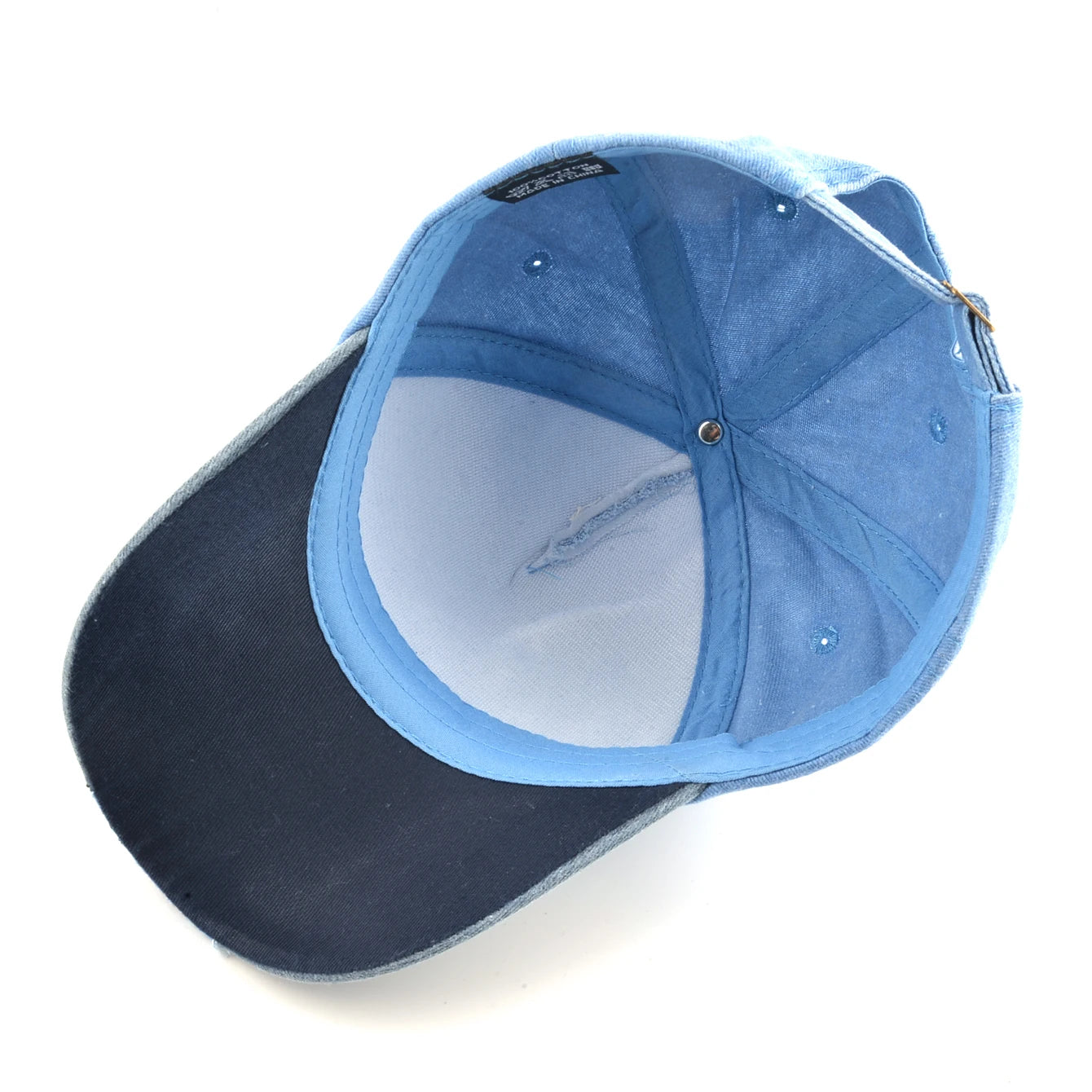 Vintage Denim Baseball Cap With Embroidery Shark Patch Men
