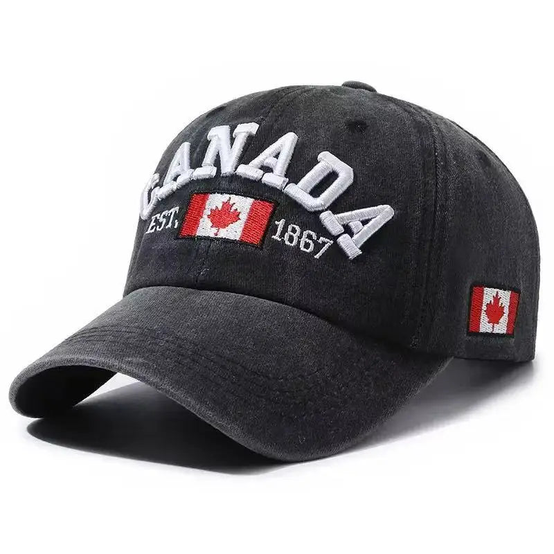 Vintage Washed Denim Snapback Peaked Cap Baseball Cap