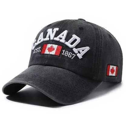 Vintage Washed Denim Snapback Peaked Cap Baseball Cap