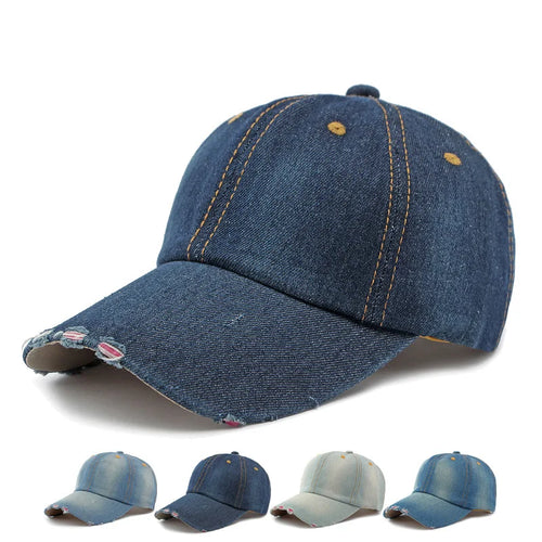 2025 New Launch Distressed Washed Denim Cap