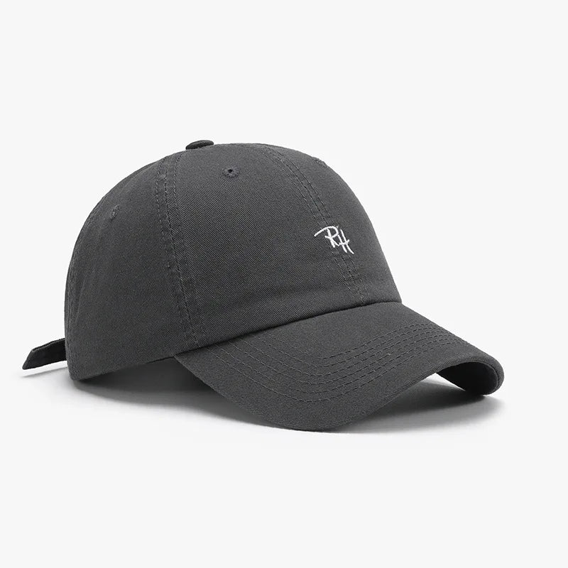 Soft Top Embroidered Letter Men's Breathable Sun Shading Baseball Cap For Outdoor Travel Duckbill Cap