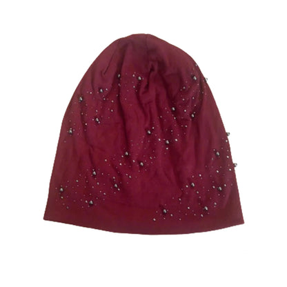 Women's New Double-Layer Cotton Bead Pullover Hat
