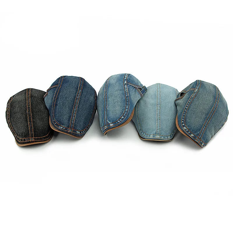 Four Seasons Cotton Solid Newsboy Caps Flat Peaked Cap