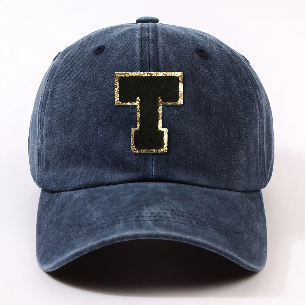Fashionable 26 Letter Stick Label Hip-Hop Baseball Cap Hat for Men and Women