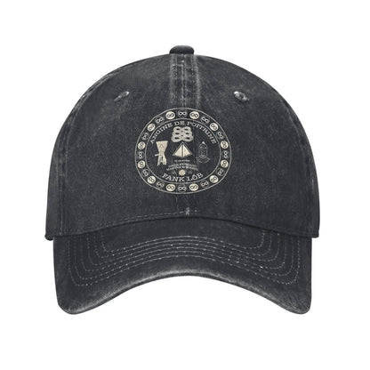 Poitrine Band Printed Caps For Unisex Cotton