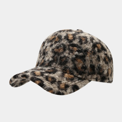 Autumn And Winter New Hat Ladies Leopard Print Hard Top Baseball Cap