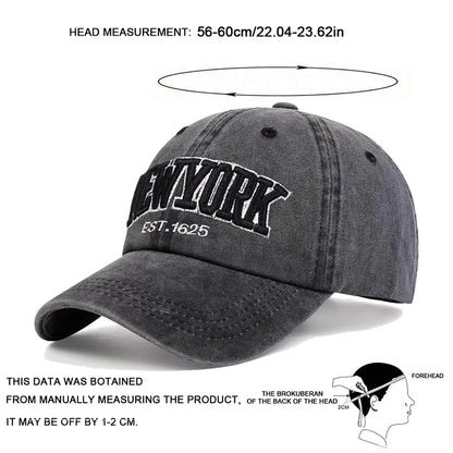 Unisex New York Embroidery Baseball Caps Spring and Autumn Outdoor