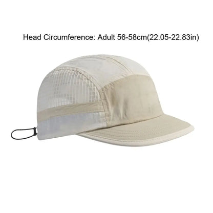 Soft Brim Breathable Peaked Cap Adjustable Lightweight Mesh Running Caps