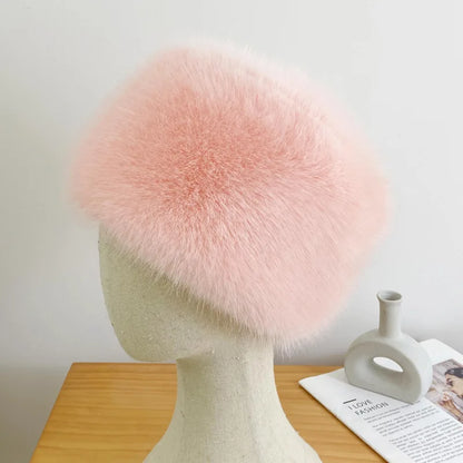 Faux Fur Hats For Women Winter Autumn Fluffy Russian Hat