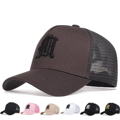 Unisex Personality M Letter Embroidery Baseball Net Caps Spring Summer