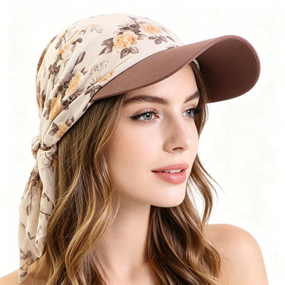 Women Print Hijab Caps Baseball Caps