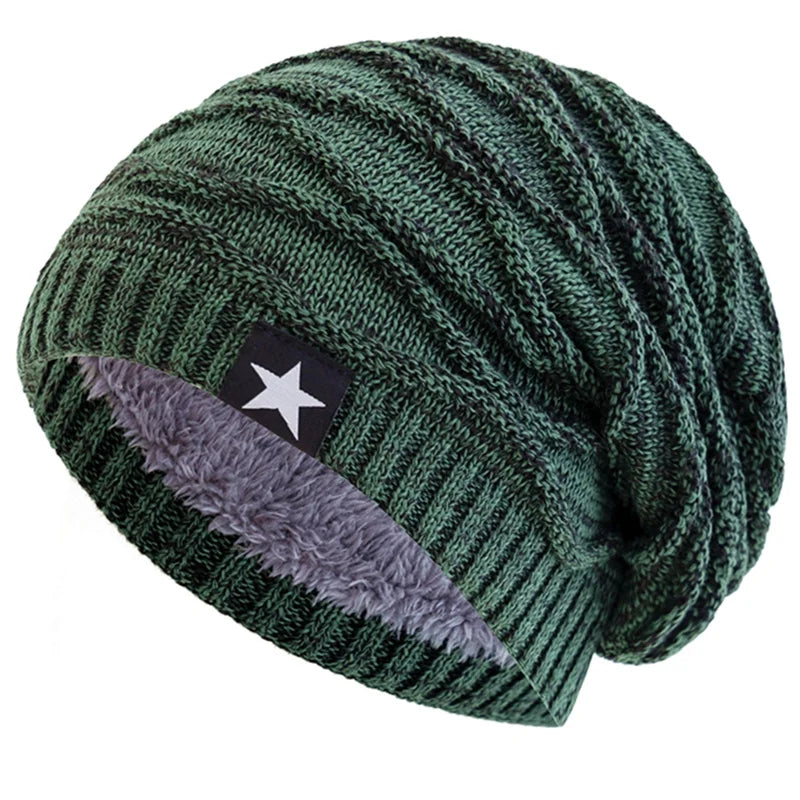 New Unisex Slouchy Winter Hats Add Fur Lined Men And Women