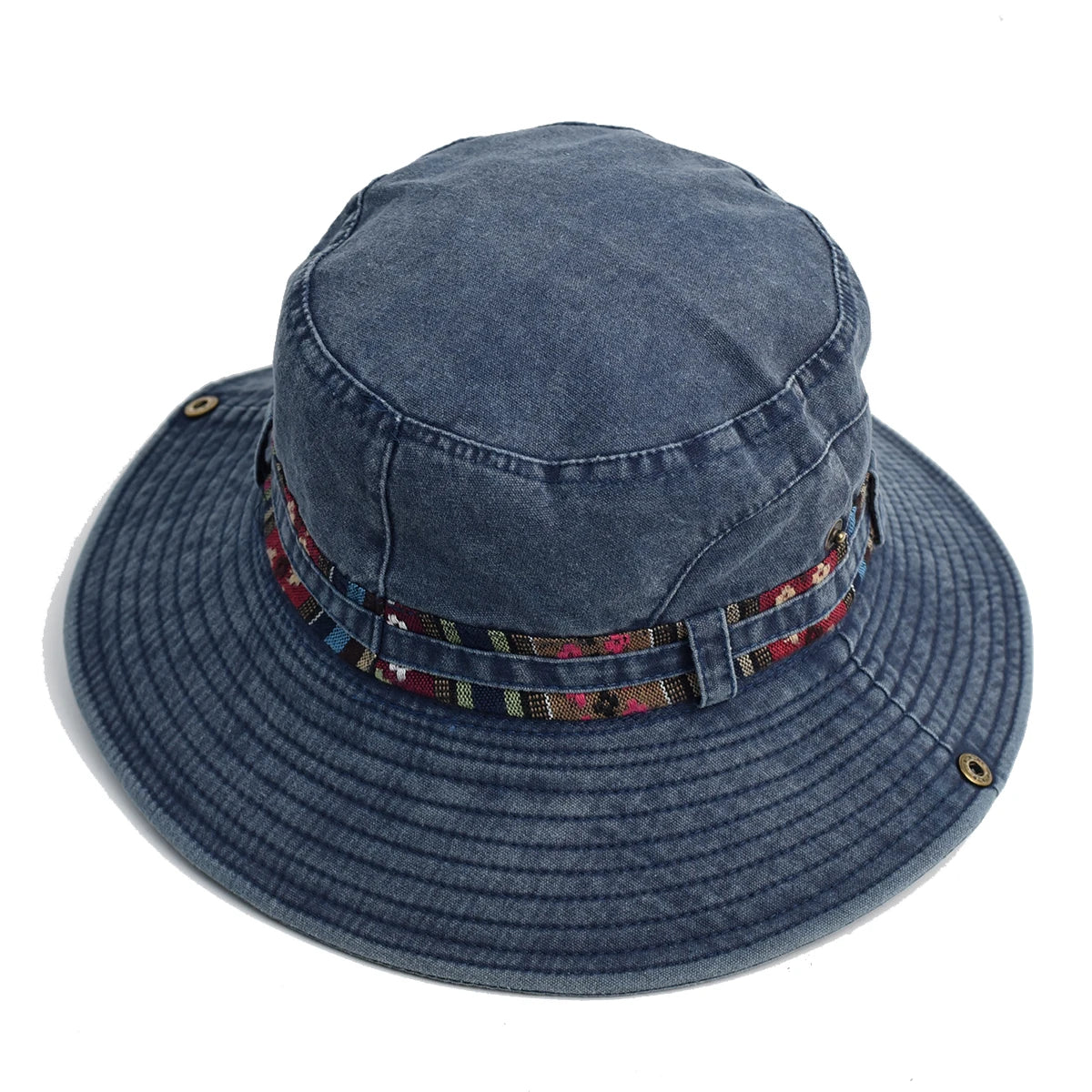 Outdoor Sun Hat Woman Bucket Hat Man Cotton Embroidered Vintage Beach Waterproof Fisherman