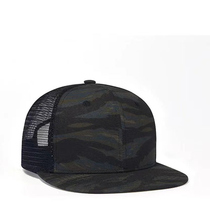 New Fashion Camouflage Web Hat, A Snapback Cotton Hat, A Flat Snapback Cap Men Hat