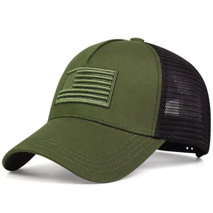 USA Flag Mesh Baseball Cap Summer Breathable Hat