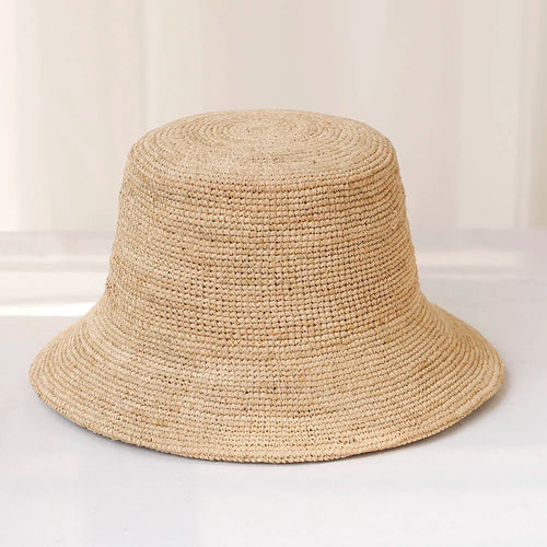 2025 Summer Sun Hat Bow 100% Raffia Hat