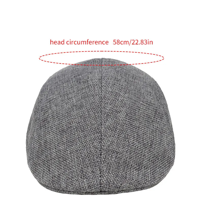 Men's Flat Cap Casual Beret Ivy Flat Forward Cap