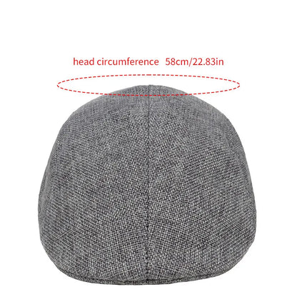 Men's Flat Cap Casual Beret Ivy Flat Forward Cap