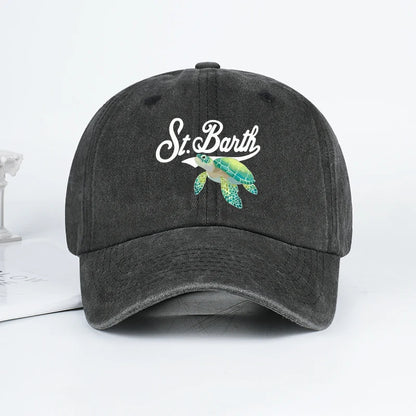 "St. Barth" Sea Turtle Washed Baseball Cap