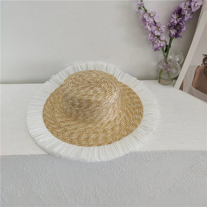 Summer Straw Hat French Elegant Seaside Travel Sun Hat