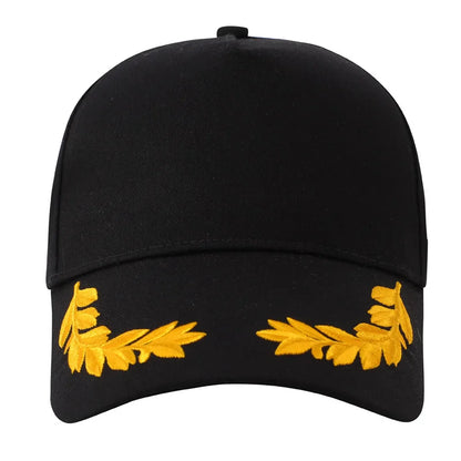 Customized Logo Printed Men Baseball Cap Casual Cap Wheat Ear Solid Color Snap Cap Sports Cap