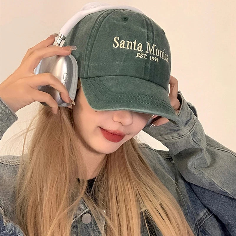 Fashion Retro Letter Embroidery Baseball Hat