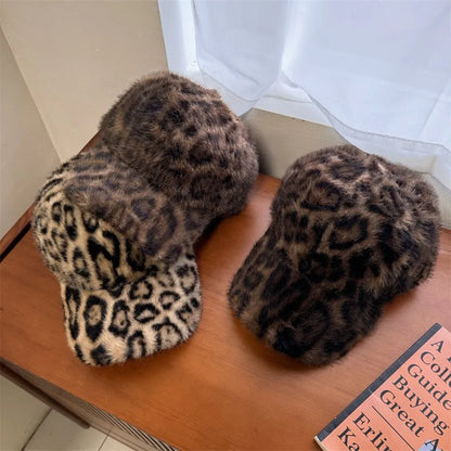 Leopard Baseball Cap Winter Hats For Women