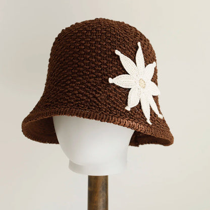 2026 Flower Bucket Hat For Women Summer Hat Weave Sun Hat