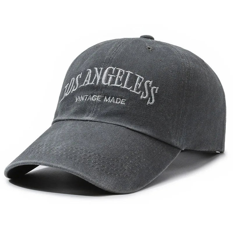 Vintage Distressed ”LOS ANGELESS“ Embroidered Baseball Cap
