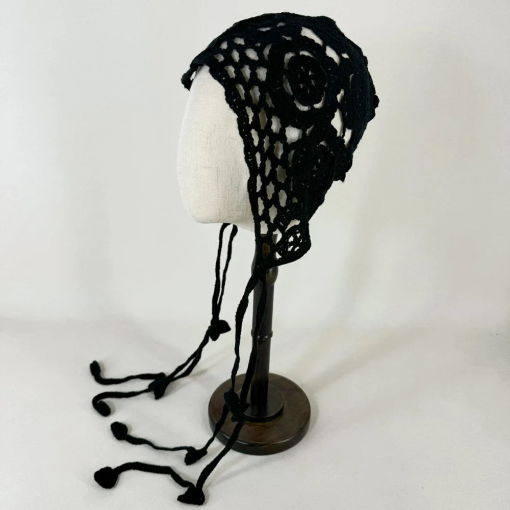 Handmade Hollow Crochet Hats For Women Knitted Beanies Cap