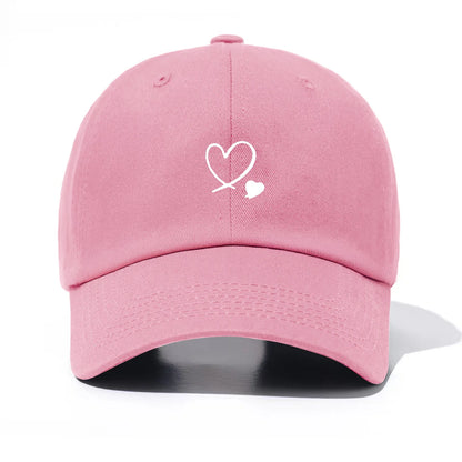 Hearts Print Baseball Cap For Men & Women