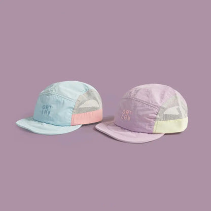 Breathable Mesh 5 Panel Baseball Cap Nylon Color Embroidered Adjustable
