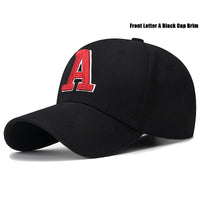 Front Letter A Black Cap