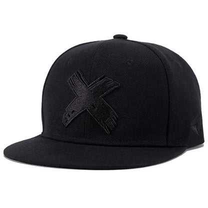 Flat Edge Hat X Embroidered Men's Street Hip Hop Skateboarding Hat Women's