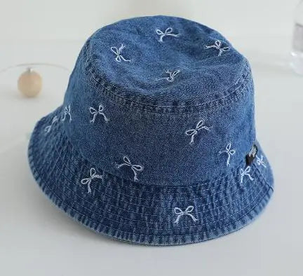 Spring Summer Baby Fisherman Hats Lovely Bow Pattern Kids Boys Girls