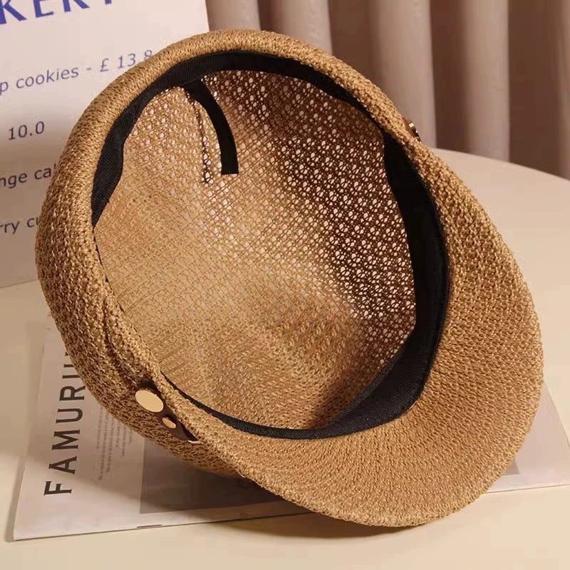 New Style Hollow Breathable Octagonal Hat For Women