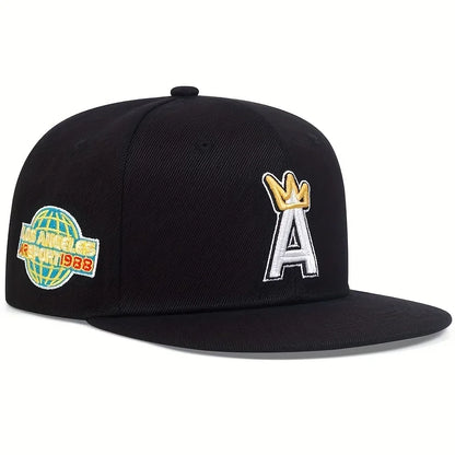 Unisex A letter crown Embroidery Hip-hop Hats Spring Autumn
