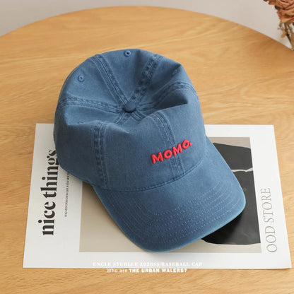 Unisex All-Season Cotton Baseball Cap with Simple Letter Embroidery Hat for Men And Women