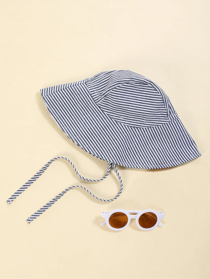 Spring/Summer Stripe Printing Kid Sun Hat