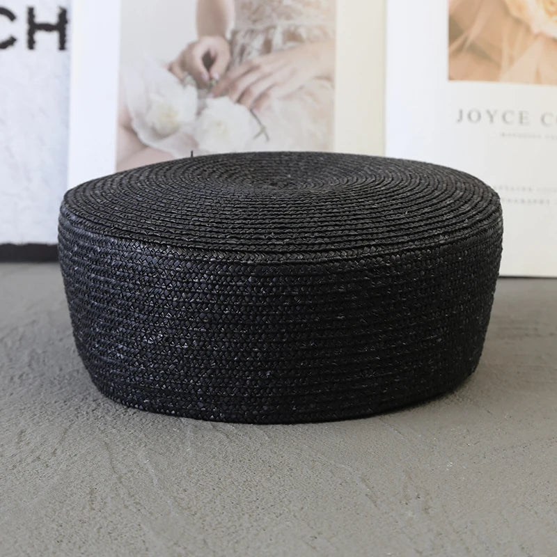 2026 French Beret Hat Women 100% Straw Summer Sun Hat
