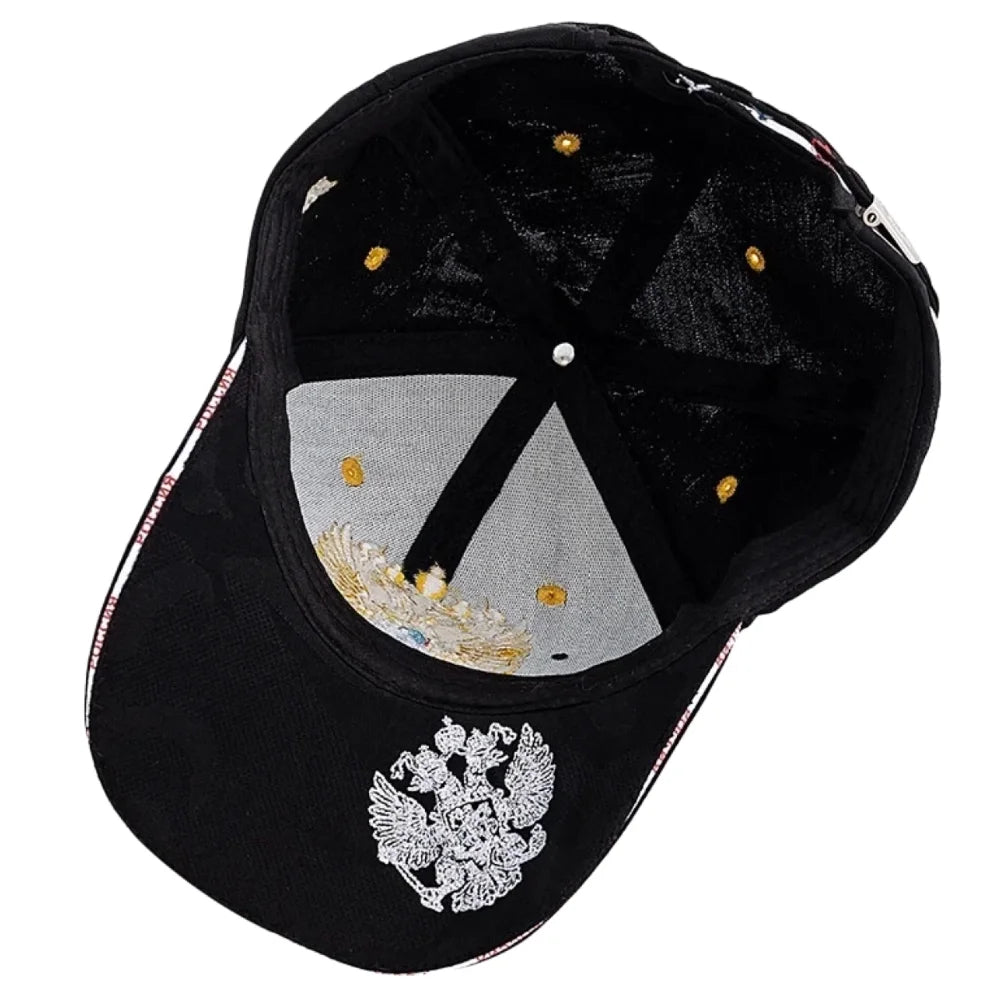 Unisex Caps Russian Double-Headed Eagle Flag Emblem Embroidery Baseball Cap For Men Women