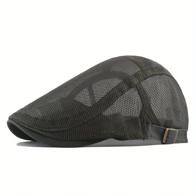 Outdoor Sun Hats Breathable Mesh Newsboy Cap Beret Men's Casual Hat
