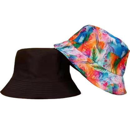 Street Graffiti Men's Bucket Hat Double-Sided Hip Hop Outdoor