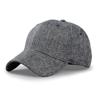 Oversize XXL Faux Linen Men Women Baseball Cap