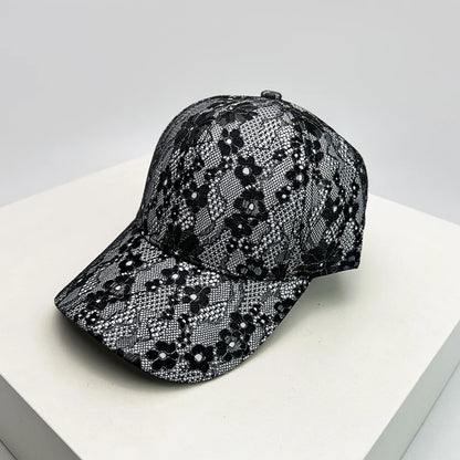 New Women Korean Lace Flower Baseball Hats