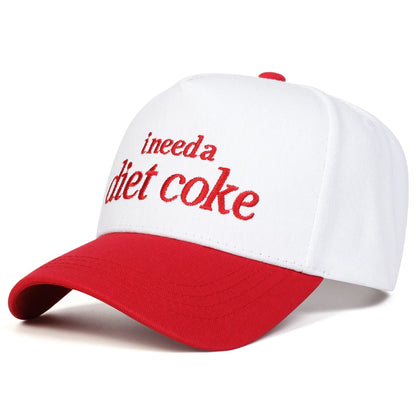 Unisex Ineed A Diet Coke Letter Embroidery Baseball Caps Spring Autumn Sports Cap